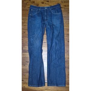 Y2K ENYCE Denim Blue Jeans 34x31 Embroidered Logo on Pocket